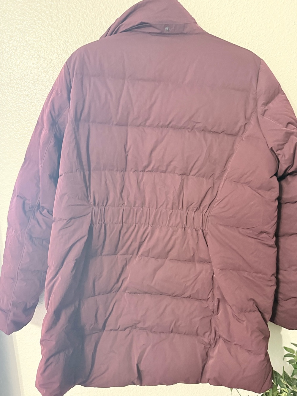Lands' End Down Puffer Jacket‎ Size 18 Burgundy Winter Coat - Picture 4 of 4
